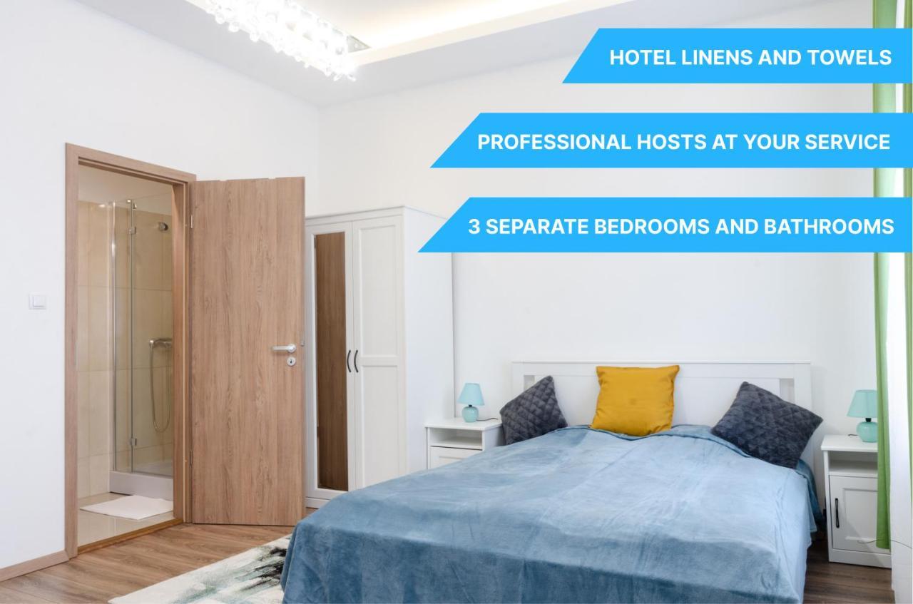 3 En Suit Bedroom Flat In The Main Centre For 6Ppl, 3Bdr,3Bthr,Ac 布达佩斯 外观 照片